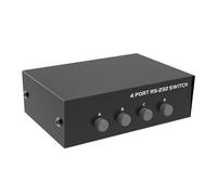 Glayent Ports RS232 Commutateur DB9 Pin COM Port Sharer 4 en 1 Sortie Serial Port Sharer Device Bouton à utiliser