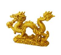 Glayent Signe du zodiaque chinois Statue de dragon doré Décoration animale Décoration