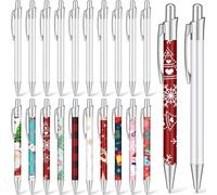 Glayent Stylos à Bille à Sublimation 10 Pièces avec Film Rétractable, Fournitures Scolaires pour le Bureau
