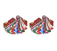 Glayent Tissu de Rouleau de Gelée de 40 Modèles, Bandes de Tissu de Rouleau de Gelée PréDécoupées pour Le Matelassage, Rouleaux de Gelée de Tissu avec Différents Modèles