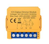 Glayent Tuya Zigbee Module d'interrupteur intelligent 1CH Commande LED Interrupteur à intensité variable Variation en continu + commande vocale