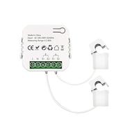 Glayent ZigBee WiFi Compteur D'Énergie Bidirectionnel avec Capteur de Courant à Pince Tuya Smart App Moniteur Puissance 80A 240V, 2 Canaux 2CT Installation Facile Facile à Utiliser