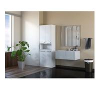 GLAZE - Armoire de salle de bain avec porte + panier - Style moderne - Dimensions : 174x60x30 cm - Colonne salle de bain