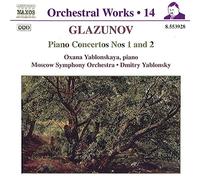 Glazounov : intégrale des oeuvres pour orchestre, vol.14 : concertos pour piano