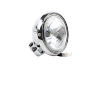 GLBLPEXELR Phares avant pour moto Pour Magna 250 750 Pour Steed 400 600 Phare Rond Chromé Rétro 12 V Pour Moto