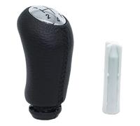 GLBLPEXELR Pommeau de levier de vitesse en cuir Pour Dacia Pour Sandero MK1 2008-2012 Levier Poignée Bâton Tête 5 Vitesses + R Conception De Vitesse(Knob and Adapter)