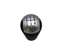 GLBLPEXELR Pommeau de levier de vitesse en cuir Pour Ford Pour Focus 2005-2012 MK3 2000-2007 Pommeau De Levier Vitesse Manuel Tête Manette Poignée(Silver 5 speed)