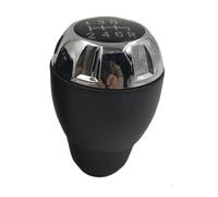 GLBLPEXELR Pommeau de levier de vitesse en cuir Pour Jeep Pour Wrangler JK 07-2018 Sélecteur Manuel Poignée De Transmission Boule 6 Vitesses Pommeau Changement Vitesse Levier(Chrome)