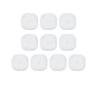 GLBMLMTHZP Bouchon de vidange douche, attrape-cheveux, filtre d'évier cuisine, à eau en silicone for salle bain, accessoires for la maison Couvercle de caniveau en acier(White 10 pcs)