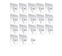 GLBMLMTHZP Crochets adhésifs puissants for cadre photo, affiche, horloge, crochets sans perçage, for la maison, cuisine, salle de bain, à vis étanches Crochet de salle de bain(20PCS)