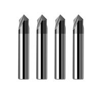 GLBMLMTHZP Fraise for chanfreiner en carbure CNC 60 90 120 degrés revêtue 3 cannelures fraise d'ébavurage fraise for graver et for sculpter outils de fraisage Jeu de fraises(D4xR60x50L)