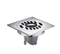 GLBMLMTHZP Siphon de sol salle bain tout en cuivre, anti-odeurs, for douche, for machine à laver, grand débit Couvercle de caniveau en acier(8002G)