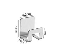 GLBMLMTHZP Support d'éponge de cuisine en acier inoxydable, égouttoir à éponges, support rangement autocollant, crochets muraux, organisateurs Crochet de salle de bain(Silver,5pcs)