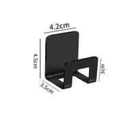 GLBMLMTHZP Support d'éponge de cuisine en acier inoxydable, égouttoir à éponges, support rangement autocollant, crochets muraux, organisateurs Crochet de salle de bain(Noir,3pcs)