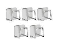 GLBMLMTHZP Support d'éponge d'évier en acier inoxydable for éponge, boule de fil d'acier, pâte drainage for la paroi intérieure l'évier, fournitures cuisine Crochet de salle de bain(5PCS-sliver)