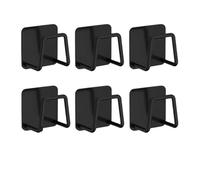 GLBMLMTHZP Support d'éponge d'évier en acier inoxydable for éponge, boule de fil d'acier, pâte drainage for la paroi intérieure l'évier, fournitures cuisine Crochet de salle de bain(6PCS-black)