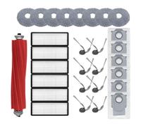 GLBMMLTHZP A17F-29PCS Brosse Filtre HEPA Chiffon de vadrouille Sac for poussière Adapté for aspirateurs for Roborock QV 35A/QV 35S/QR 798/QR 598 Pièces Rechange Filtre d'aspirateur