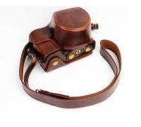 GLBMMLTHZP Puce Case en Cuir Sac de caméra Cache de Protection for Ouverture de la Batterie A6000 ILCE-6100 A6100 A6400 A6300 ILCE-6400 Apte for Sony Sac Photo(Coffee)