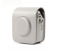 GLBMMLTHZP Sacs de caméra Puce Caméra for bandoulière rétro en Cuir Caméra Caméra Case Case Fit for Fujifilm Instax Fit for Carré SQ20 SQ10 Sac Photo(Smokey White)
