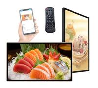 GLBMXDD Écran d'affichage publicitaire numérique LED Full HD 1080p, Lecture Automatique des médias, Compatible WiFi/USB/SD, idéal pour Les menus de Restaurants et la en Magasin. 21.5in