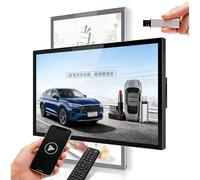 GLBMXDD Écran publicitaire numérique LED, Affichage Full HD IPS 1080p, Commutation Paysage/Portrait, Lecture en Boucle et écran partagé Intelligent, Compatible WiFi/USB/Carte SD 10.1in