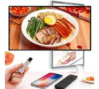 GLBMXDD Écran publicitaire numérique LED, Full HD IPS 1080p, télécommande et Partage d'application, Compatible WiFi/USB/SD, pour Une présentation visuelle améliorée en Magasin. 21.5in