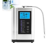 GLBMXDD Machine à Eau alcaline Riche en hydrogène, pH 3,5-10,5, Machine à Eau ionisée électrolysée Intelligente, ORP jusqu'à -500 mV, 7 réglages d'eau, 8000 L par Filtre,Nettoyage Automatique Silver