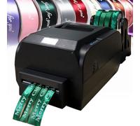 GLBMXDD Machine d'impression à Ruban satiné, imprimante à Ruban numérique à 4 rangées avec Support de Ruban, Machine d'impression à estampage, Largeur 12-20 mm, Prend en Charge Plus de 50 Langues
