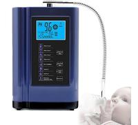 GLBMXDD Machine Intelligente à Eau ionisée électrolysée, pH 3,5-10,5, Machine à Eau alcaline et Acide, ORP jusqu'à -500 mV, avec 7 réglages d'eau, 8000 litres par Filtre,Nettoyage Automatique Blue