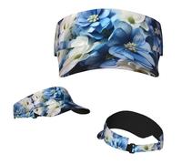 GlbnSHeric Chapeaux de protection solaire pour homme et femme - Marron - Chaton tigré - Vide - Casquette de baseball, Fleur bleue et blanche., Taille unique