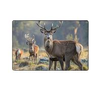 GlbnSHeric Tapis vintage pour salon, chambre à coucher, motif cerfs sauvages, tapis pour salon, entrée, chambre à coucher, décoration d'intérieur, tapis imprimé pour salles à manger, ferme
