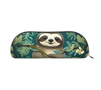 GlbnSHeric Trousse à crayons rétractable avec fermeture éclair - Adorable paresseux - Pour bureau - 6,5 x 19 cm, doré, Taille unique, Organiseur de sac