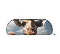 GlbnSHeric Trousse à crayons rétractable avec fermeture éclair - Belle girafe - Pour bureau - 6,5 x 19 cm, doré, Taille unique, Organiseur de sac