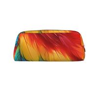 GlbnSHeric Trousse à crayons rétractable avec fermeture éclair - Fantastique - Plume de perroquet - Pour bureau - 8 x 20,5 cm, doré, Taille unique, Organiseur de sac