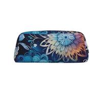 GlbnSHeric Trousse à crayons rétractable avec fermeture éclair - Fond violet et bleu - 8 x 20,5 cm, Argenté., Taille unique, Organiseur de sac