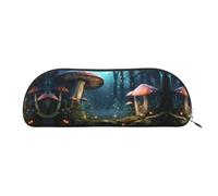 GlbnSHeric Trousse à crayons rétractable avec fermeture éclair - Motif champignon de forêt - Pour bureau - 6,5 x 19 cm, Argenté., Taille unique, Organiseur de sac