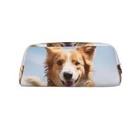 GlbnSHeric Trousse à crayons rétractable avec fermeture éclair - Motif chien - 8 x 20,5 cm, Argenté., Taille unique, Organiseur de sac