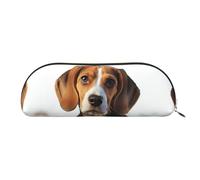 GlbnSHeric Trousse à crayons rétractable avec fermeture éclair - Motif chien beagle mignon - 6,5 x 19 cm, doré, Taille unique, Organiseur de sac