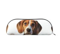 GlbnSHeric Trousse à crayons rétractable avec fermeture éclair - Motif chien beagle mignon - 6,5 x 19 cm, Argenté., Taille unique, Organiseur de sac