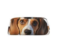 GlbnSHeric Trousse à crayons rétractable avec fermeture éclair - Motif chien beagle mignon - 8 x 20,5 cm, doré, Taille unique, Organiseur de sac