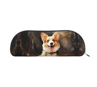 GlbnSHeric Trousse à crayons rétractable avec fermeture éclair Motif chien Corgi 6,5 x 19 cm, Argenté., Taille unique, Organiseur de sac