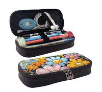 GlbnSHeric Trousse à crayons rétractable avec fermeture éclair - Motif dragon - Pour le travail de bureau - 9 x 20 cm, Fleurs mignonnes, Taille unique, Organiseur de sac