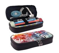 GlbnSHeric Trousse à crayons rétractable avec fermeture éclair - Motif fleurs jaunes et roses - 9 x 20 cm, Aquarelle des cardinaux arc-en-ciel, Taille unique, Organiseur de sac