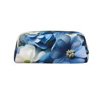 GlbnSHeric Trousse à crayons rétractable avec fermeture éclair - Motif floral bleu et blanc - 8 x 20,5 cm, doré, Taille unique, Trousse de beauté