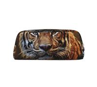 GlbnSHeric Trousse à crayons rétractable avec fermeture éclair - Motif léopard dans les bois - 8 x 20,5 cm, doré, Taille unique, Organiseur de sac