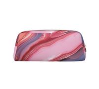 GlbnSHeric Trousse à crayons rétractable avec fermeture éclair - Motif marbre abstrait - 8 x 20,5 cm, doré, Taille unique, Trousse de beauté