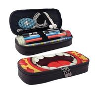 GlbnSHeric Trousse à crayons rétractable avec fermeture éclair - Motif marbre abstrait - 9 x 20 cm, A Mouth Open, Taille unique, Organiseur de sac