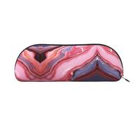 GlbnSHeric Trousse à crayons rétractable avec fermeture éclair - Motif marbre abstrait - Pour bureau - 6,5 x 19 cm, Argenté., Taille unique, Organiseur de sac
