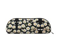 GlbnSHeric Trousse à crayons rétractable avec fermeture éclair - Motif marguerite - 6,5 x 19 cm, doré, Taille unique, Organiseur de sac