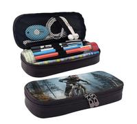 GlbnSHeric Trousse à crayons rétractable avec fermeture éclair - Motif nébuleuse dans le désert - 9 x 20 cm, Tournoi de VTT, Taille unique, Organiseur de sac